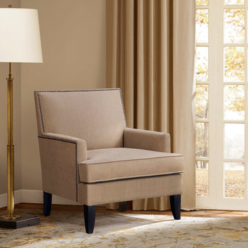 Track Arm Club Chair Sand Polyester