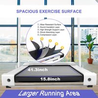 Fyc 2 In 1 Under Desk Treadmill 3.5 Hp Folding Treadmill For Home, Installation Free Foldable Treadmill Compact Electric Running Machine, Remote Control & Led Display Walking Running Jogging White Steel