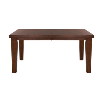 Dark Oak Finish Rectangular 1Pc Dining Table With Self Storing Extension Leaf Wooden Simple Dining Furniture Brown Mix Dining Room Contemporary Wood