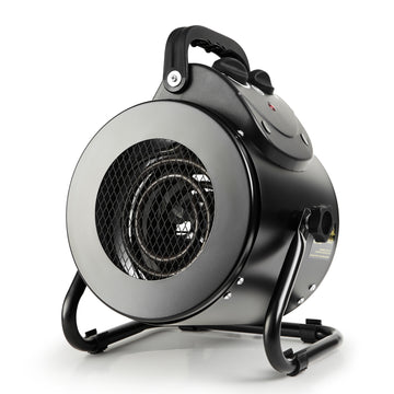 Ipower Electric Heater Fan For Greenhouse, Grow Tent, Workplace, Overheat Protection, Fast Heating, Spraywater Proof Ipx4, Black Black Steel