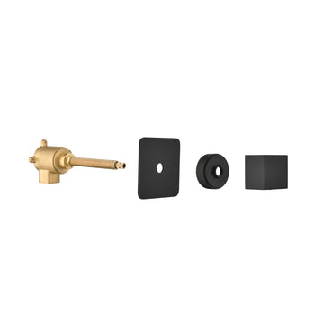 Master Shower Volume Controladjustable Brass Handle Valve Body, 1 Piece Matt Black Brass