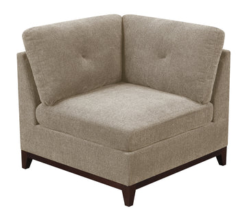 Modular Living Room Furniture Corner Wedge Camel Chenille Fabric 1Pc Cushion Wedge Sofa Couch Exposed Wooden Base Camel Primary Living Space Contemporary,Modern Chenille