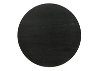 Jasper Ebony Black 20" Round Console Table Black Wood
