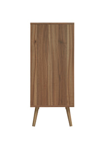 5 Drawer Cabinet, Accent Storage Cabinet, Suitable For Living Room, Bedroom, Dining Room, Study Walnut Mdf