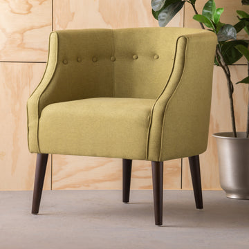Club Chair Green Fabric