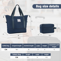 Softside Luggage Expandable 3 Piece Set Suitcase With Duffel Bag Upright Spinner Softshell Lightweight Luggage Travel Set Dark Blue Polyester