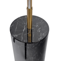 Prism Brassed Gold Led Floor Lamp With On Off Switch Faux Marble Base Black,Gold,Marble Table&Floor Lamps Faux Marble,Metal