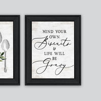 "Ready To Dine Humor" Framed Wall Art For Living Room, Wall Art Print For Home Decor, Bedroom Wall Art By Lettered & Lined Multicolor Wood Paper