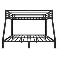 Metal Queen Over King Bunk Bed For Teens And Adults,Space Saving Noise Reduced No Box Spring Needed, Black Black Metal