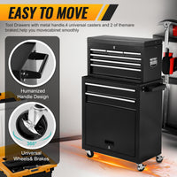 High Capacity Rolling Tool Chest With Wheels And Drawers, 8 Drawer Tool Storage Cabinet Black Iron