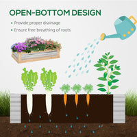 Outsunny Raised Garden Bed With Polycarbonate Greenhouse, Wooden Garden Cold Frame Greenhouse, Flower Planter Protection, 48" X 24" X 32", Natural Natural Wood Wood