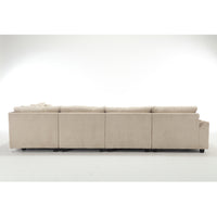 Arrival Oversized Modular Sectional Sofa, Convertible Sectional Sofa, Corduroy For Living Room, Beige Beige Fabric 5 Seat