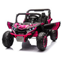 24V Two Seater Kids Ride On Utv W Parents Remote Control,Four Wheel Suspension,Slow Start,Large Wheel Design,Anti Collision Bar,Storage Space,Music,Usb,Bluetooth,Volume Control,Led Lights For Kids 3