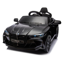 Bmw M4 12V Kids Ride On Toy Car 2.4G W Parents Remote Control,Three Speed Adjustable,Power Display, Usb,Mp3 ,Bluetooth,Led Light,Story,A Handle With Wheels And A Pull, Easy To Carry Black