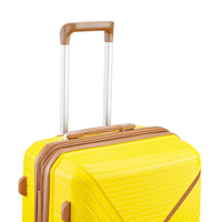 Luggage Sets 4 Piece 14 20 24 28 , Expandable Lightweight Suitcase With 4 Double 360 Degrees Mute Spinner Wheels Pp Materials Durable Tsa Lock Travel Luggage Yellow Polypropylene