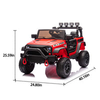 24V Kids Ride On Car W Parents Remote Control,400W Motor,Four Wheel Suspension,Adjustable Speed,Usb,Mp3,Music,Bluetooth,Large Display Screen,Power Display,Portable Handle,Safety Belt For Kids Aged 3