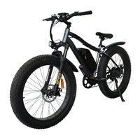 Aostirmotor S07 Max 26" 1000W Electric Bike Fat Tire P7 48V 20Ah Removable Lithium Battery For Adults With Detachable Rear Rack Fender Gray Gray Aluminium