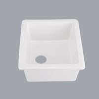 21"L X 18.5" W White Ceramic Single Bowl Kitchen Sink White Ceramic