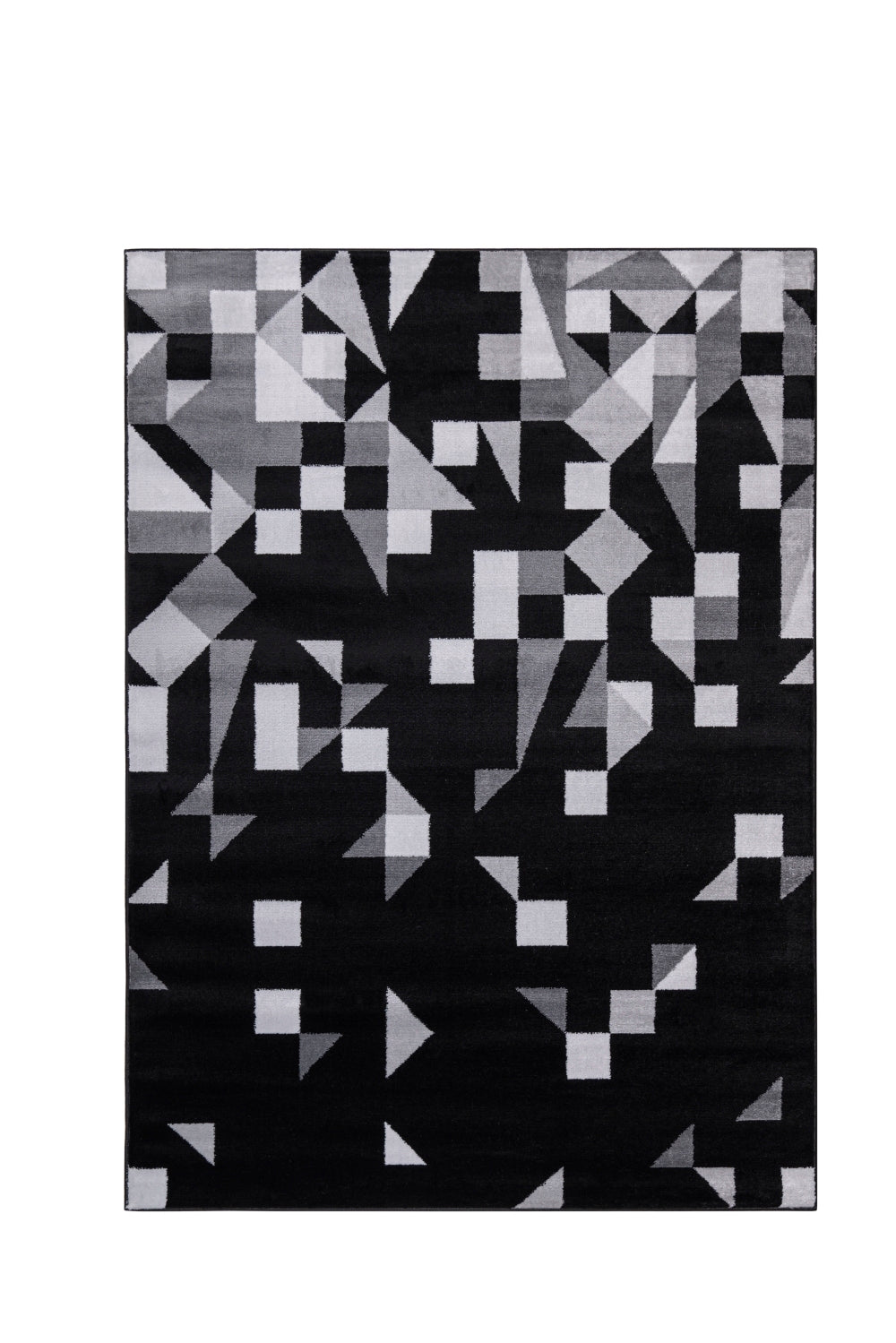 Jersey Area Rugs, Carpets For Livingroom, 5X7 Area Rugs ,3984 Black Grey Rectangle 5&7 Black Grey Contemporary Abstract Polypropylene