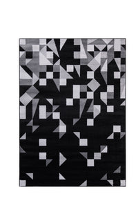 Jersey Area Rugs, Carpets For Livingroom, 7X10 Area Rugs ,3985 Black Grey Rectangle 8&10 Black Grey Contemporary Abstract Polypropylene