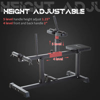 Soozier Adjustable Seated Calf Raise Machine, Leg Machines Home Gym, For Calf, Waist, Arm Training Black Steel