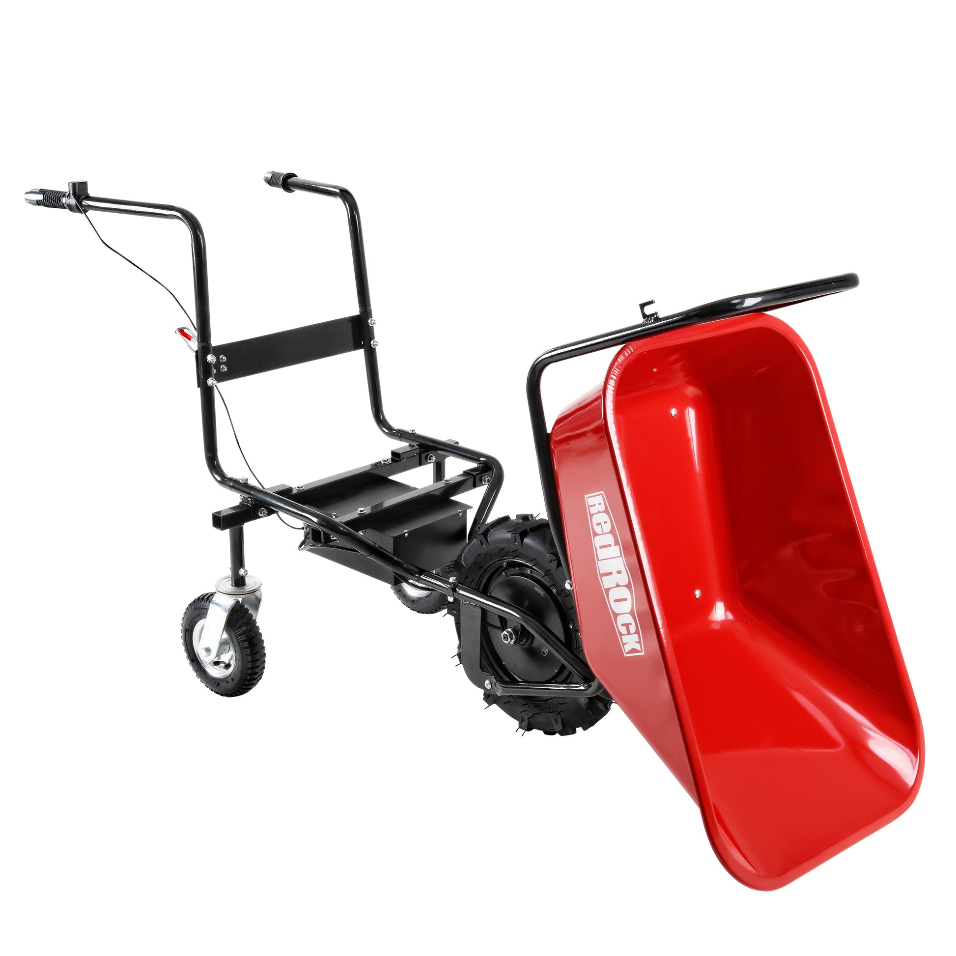 Professional Specs This Wheelbarrow Uses An Electric 24V 250W Brushless Motor System, Powered By 2 12V 12Ah Black Red Classic,Industrial Stainless Steel