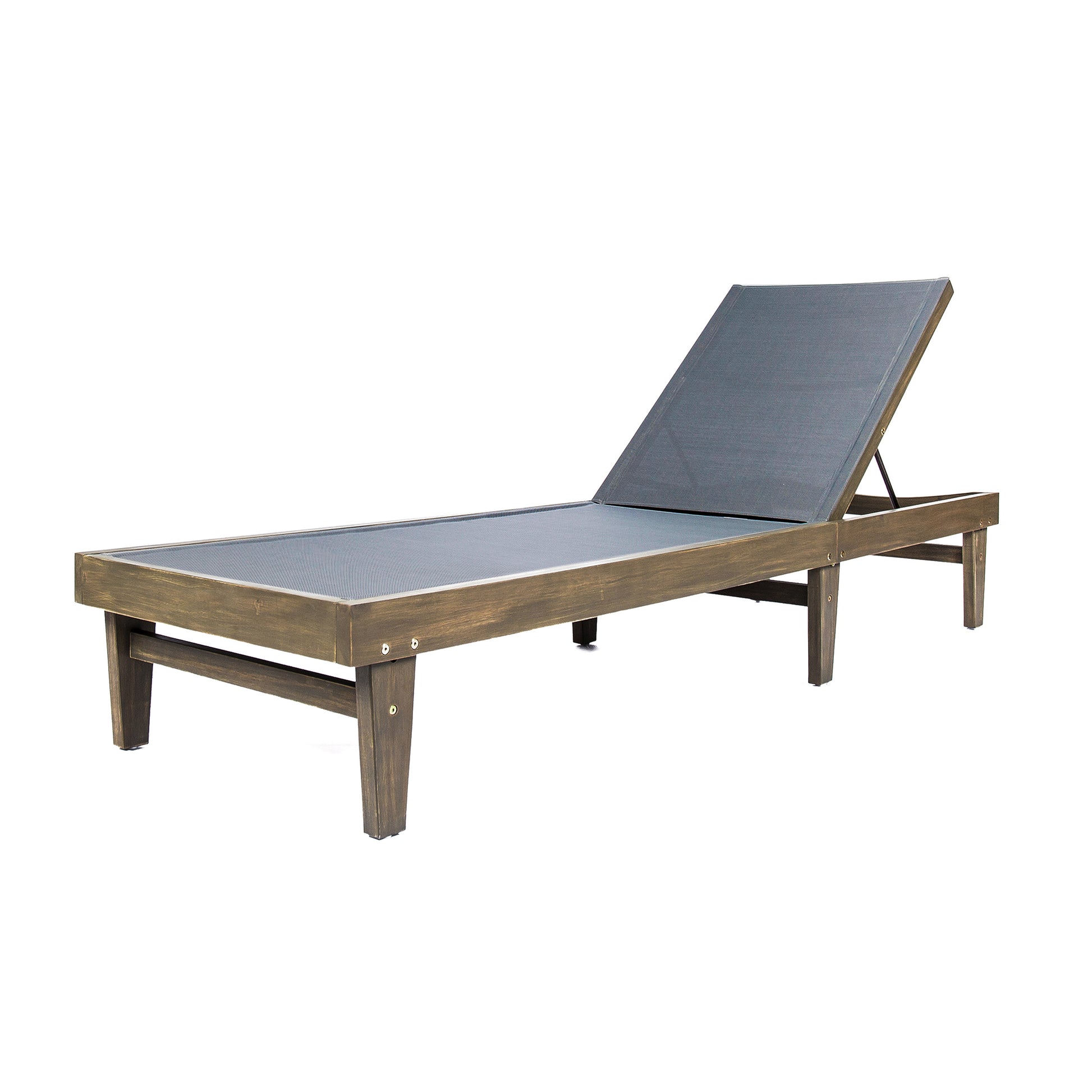Summerland Chaise Lounge Dark Grey Mesh Dark Grey Aluminum