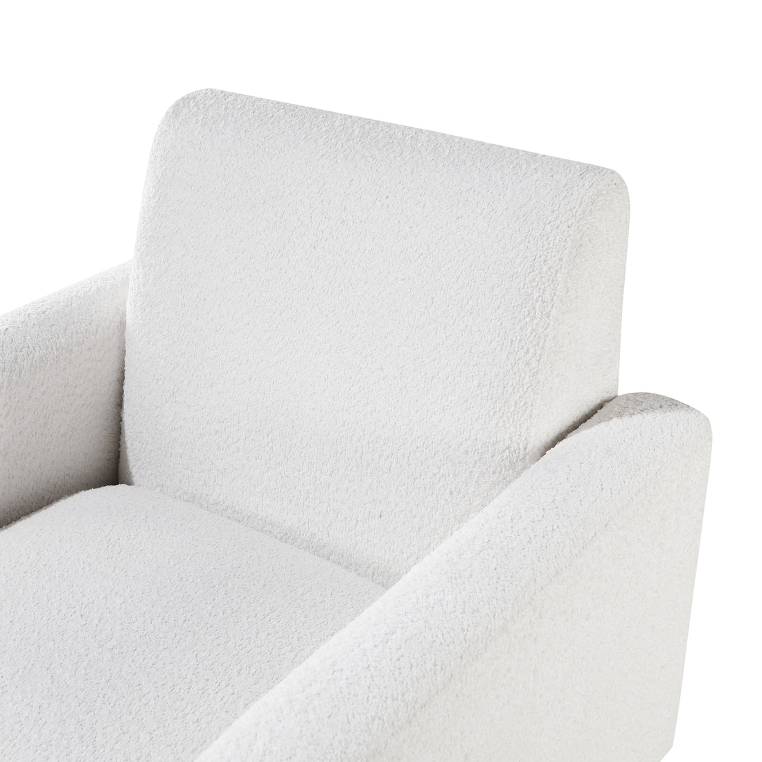 Caius Modern Arm Chair White Foam Boucle