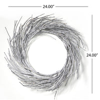 24" Paper Wreath With Led Lights Gray Iron,Paper