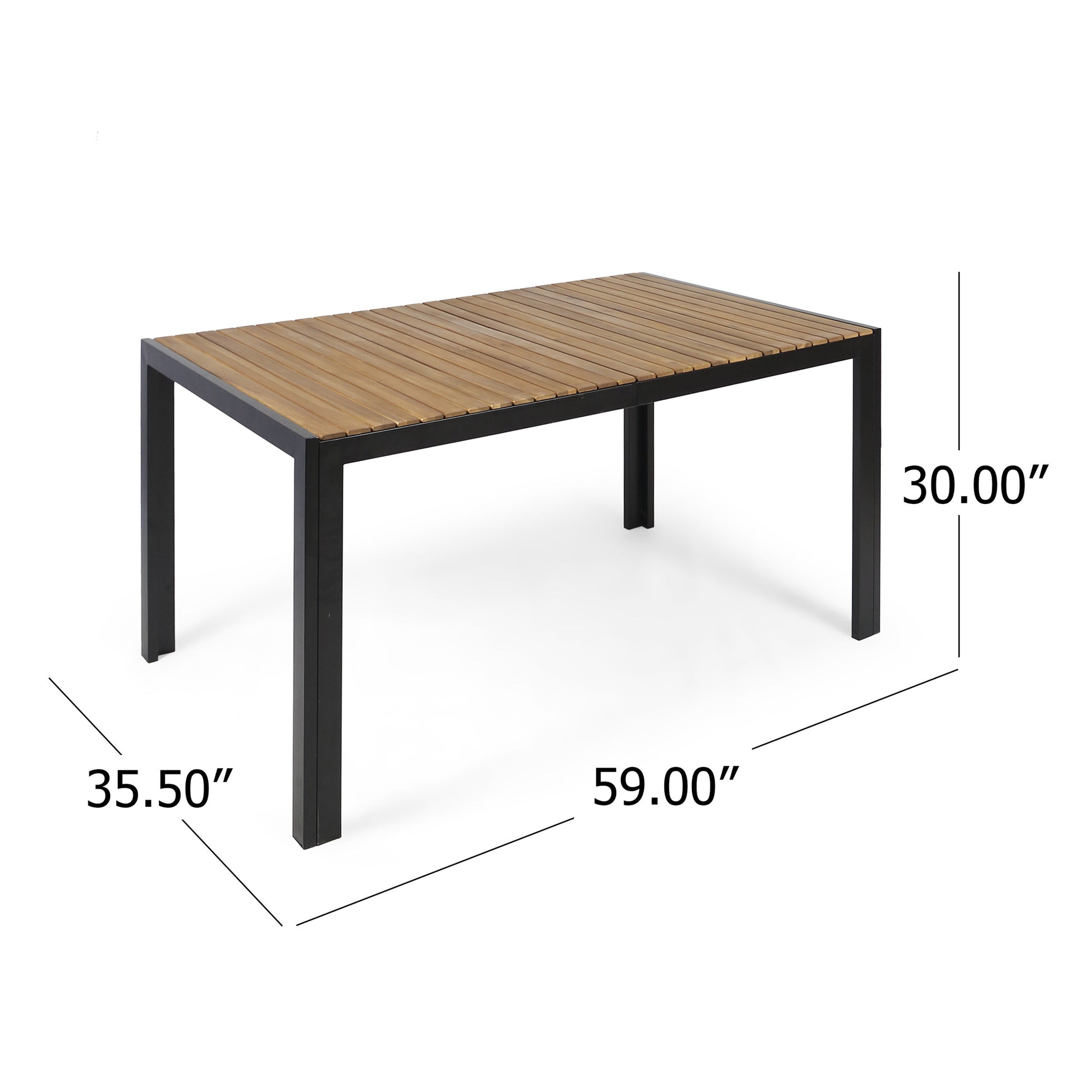 Pavilion 59 Dining Table Teak Wood Metal