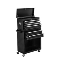 High Capacity Rolling Tool Chest With Wheels And Drawers, 8 Drawer Tool Storage Cabinet Black Iron