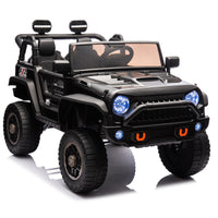 24V Two Seater Kids Ride On Truck Car W Parents Control,200W*2,Seat Width 20.28In,Four Wheel Suspension,Led Lights,Music,Mp3,Bluetooth,Two Independent Seat Belts,Suitable For Off Road For Kids Aged