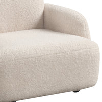 Raelynn 25.5"W Beige Sherpa Bear Shaped Kids Armchair Beige Foam Sherpa