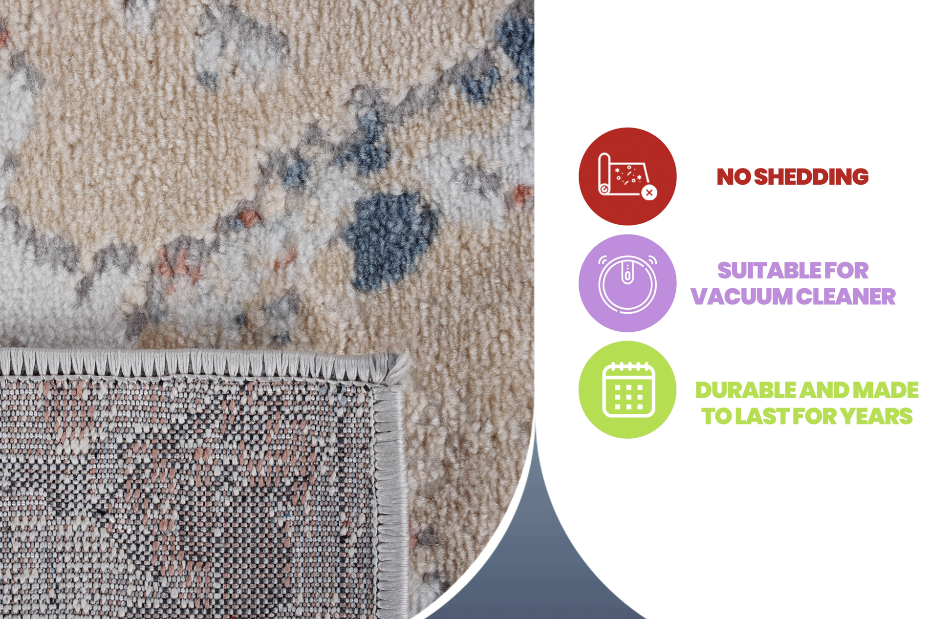 Naar Marfi Collection 2X3 Multi Contemporary Non Shedding Living Room Bedroom Dining Home Office Stylish And Stain Resistant Area Rug Multi Polyester