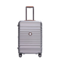 24" Luggage Lightweight Suitcase Tsa Lock Usb Portluggage Wheel Lock Artificial Leather Top Handle Spinner Wheels Silver Silver Abs Pc