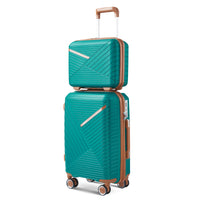 Luggage Sets 4 Piece 14 20 24 28 , Expandable Lightweight Suitcase With 4 Double 360 Degrees Mute Spinner Wheels Pp Materials Durable Tsa Lock Travel Luggage Coral Green Polypropylene