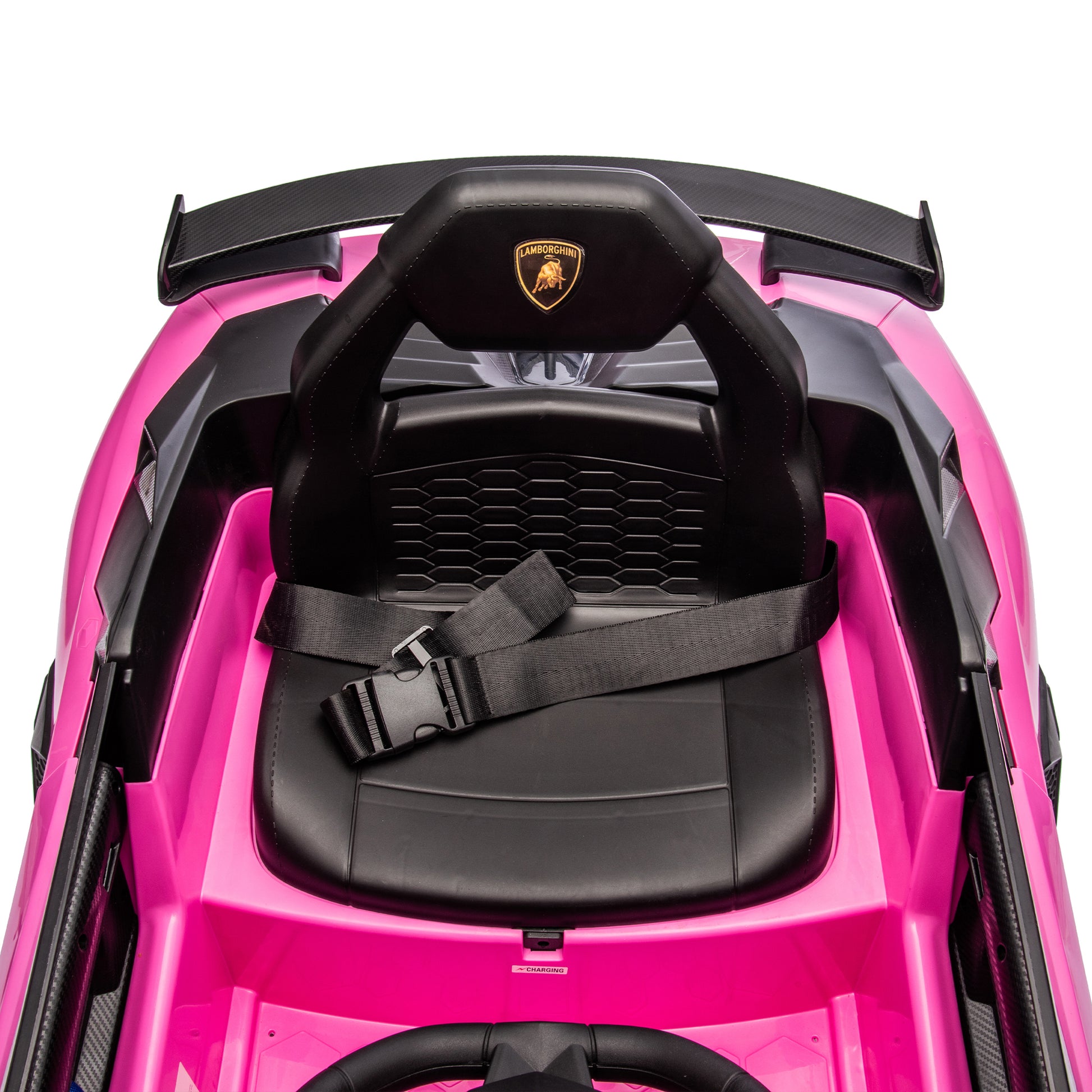 12V Kids Ride On Car W Parents Remote Control,Licensed Lamborghini Aventador Xago,Hydraulic Pressure Door,Slow Start,Early Education,Bluetooth,Adjustable Volume,Mp3,Usb,Led Lights For Kids Aged 3 8. Pink 50 99 Lbs Polypropylene