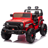 24V Two Seater Kids Ride On Electric Car W Parents Control,Seat Width 19.69In,400W Motor,Four Wheel Suspension,Light&Searchlight,Usb,Mp3,Bluetooth,Provide A Speed Of 1.86 4.35Mph For Kids Of 3 . Red