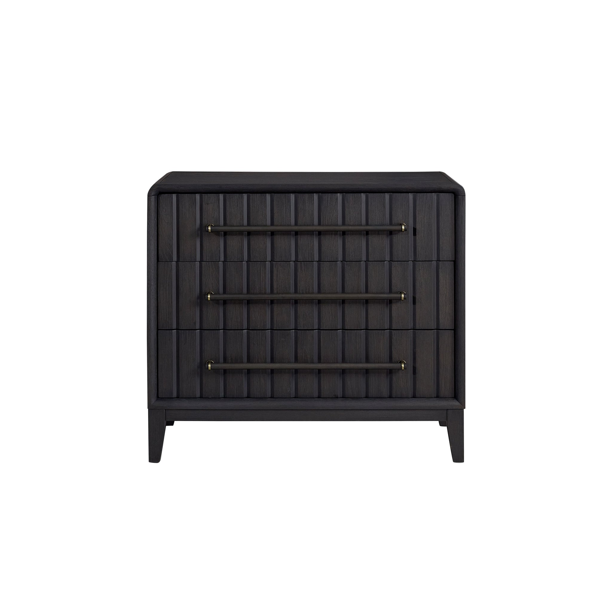 3 Drawer Bachelor Chest In Peppercorn Finish Black Solid Wood Mdf