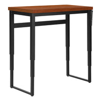 Computer Desk, Home Office, Standing, Adjustable, 48"L, Work, Laptop, Brown Laminate, Black Metal, Contemporary, Modern Cherry Particle Board