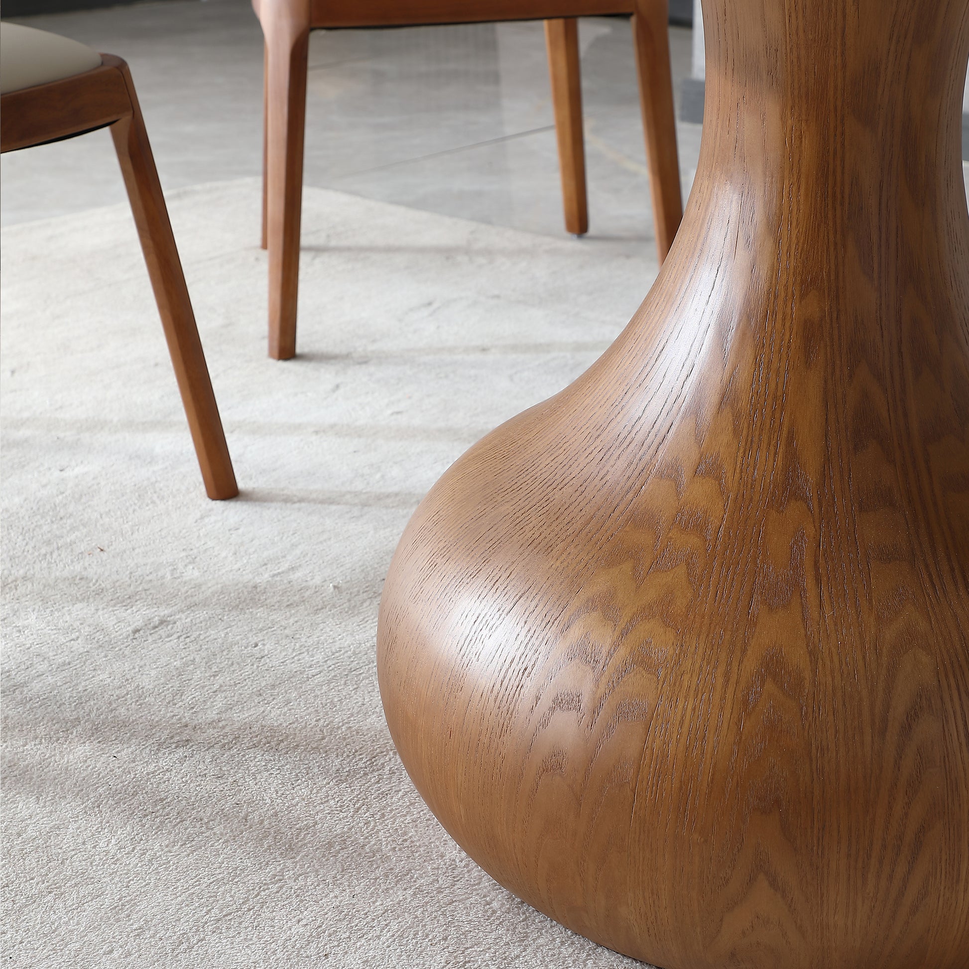 Modern Marble Dining Table, 59" Round Sintered Stone Table For Dining Room, Kitchen, Dinette, Compact Space With Lazy Susan 6 Chairs Walnut,White Dining Room American Design,Luxury,Modern Oak Round