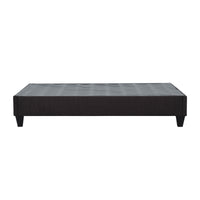 Modern Dark Grey Upholstered Platform Bed Frame, Queen Box Spring Not Required Queen Dark Grey Wood Bedroom Contemporary,Modern Bed Frame Fabric Plywood