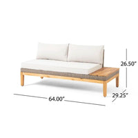 Loft Outdoor Acacia Wood And Wicker 5 Seater Sectional Sofa Set Teak Acacia Wood