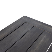 Acacia Wood Outdoor Loveseat And Coffee Table Set With Cushions, Dark Gray Yes Grey Seats 2 Foam Acacia Wood