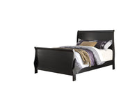 Modern 1Pc Eastern King Size Bed Bedroom Furniture Sleigh Design Headboard Footboard Plywood 1Pc Bedframe Box Spring Required King Black Wood Bedroom Contemporary,Modern,Transitional,Ultra Modern