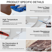 Modern Marble Dining Table, 59" Round Sintered Stone Table For Dining Room, Kitchen, Dinette, Compact Space With Lazy Susan 6 Chairs Walnut,White Dining Room American Design,Luxury,Modern Oak Round