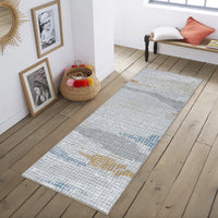 Textures Gc Art2002 Multi 5 Ft. 3 In. X 7 Ft. Area Rug White Polyester