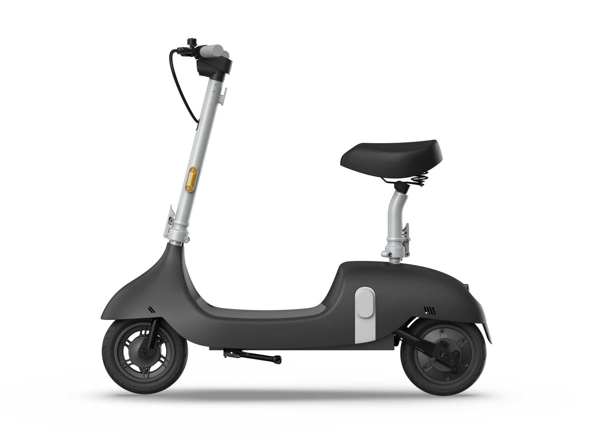 Electric Scooter With Foldable Seat W 35 Miles Operating Range & 15.5Mph Max Speed Black Black Aluminum