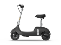 Electric Scooter With Foldable Seat W 35 Miles Operating Range & 15.5Mph Max Speed Black Black Aluminum