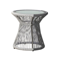 Idaho 3Pc Chat Set Gray Woven Rope